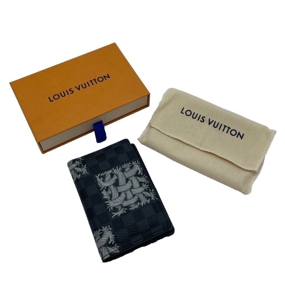 LOUIS VUITTON Pocket Organizer Damier Graphite Christopher Nemeth Black & Cream - Picture 2 of 6